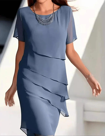 Elegante vestido a capas para días informales