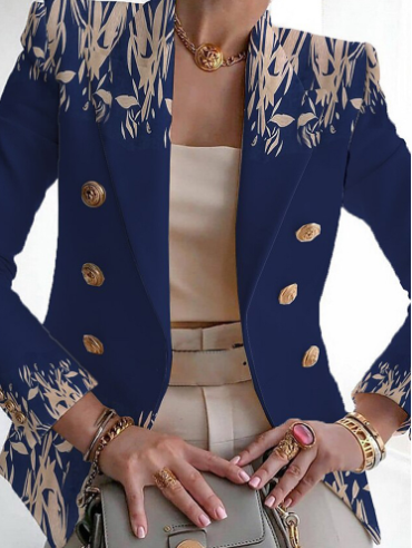 Mia | Popular prenda de abrigo sin cuello con estampado floral