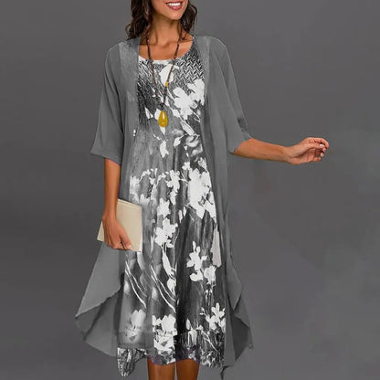 Vestido de verano vintage con estampado floral y elegancia desenfadada
