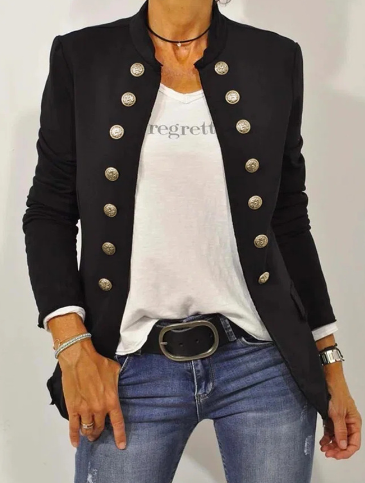 Elegante chaqueta con mangas largas y botones