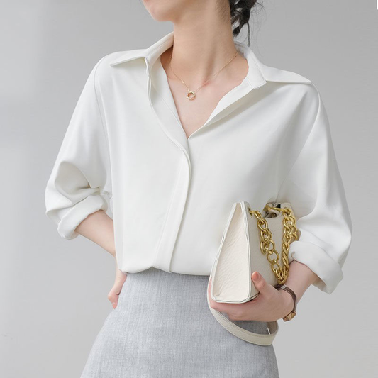 Camisa lisa con botones - Diseño y cierre reversibles