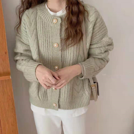 Cárdigan Carol de manga larga en albaricoque