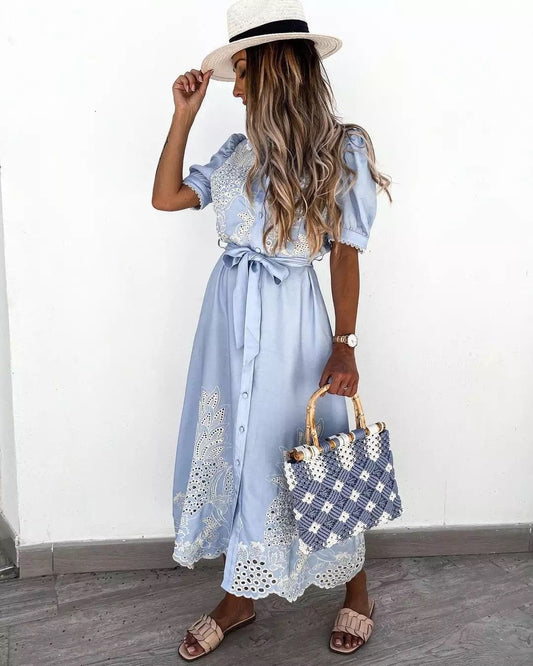 "Antonella" Elegante vestido camisero