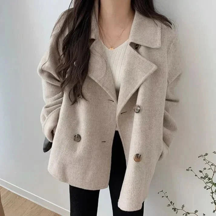 Abrigo elegante y acogedor de algodón suave y atemporal para mujer