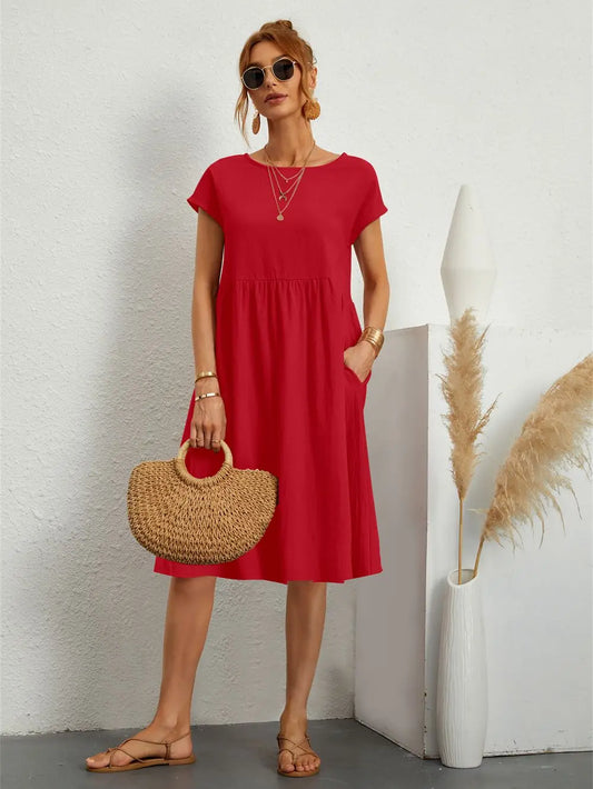 Vestido casual con bolsillo