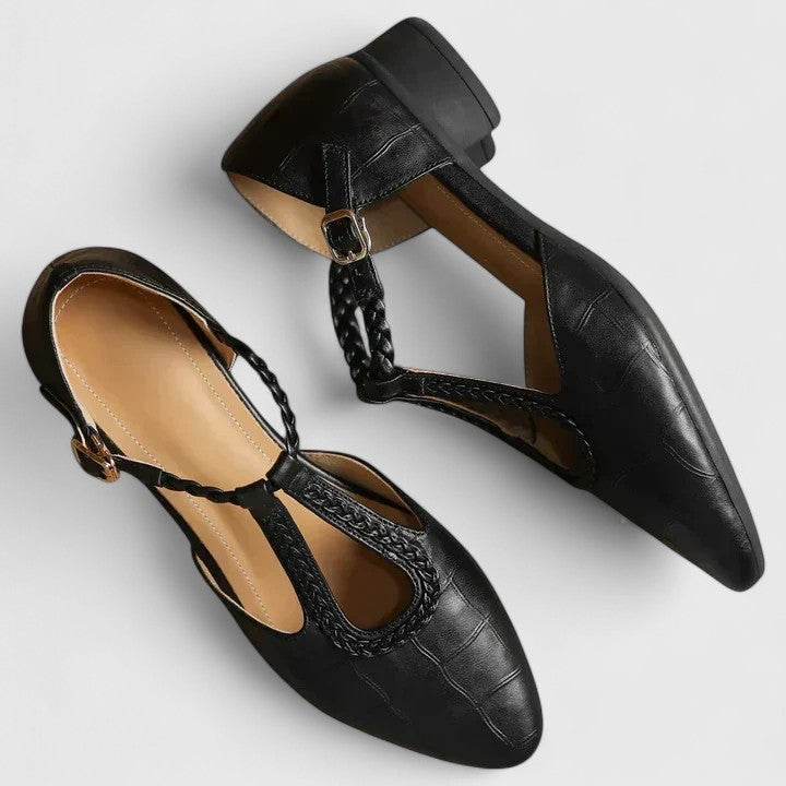Damskie Buty Płaskie Z Paskiem T