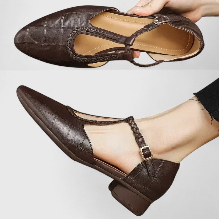 Damskie Buty Płaskie Z Paskiem T