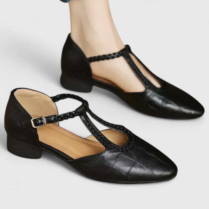 Damskie Buty Płaskie Z Paskiem T