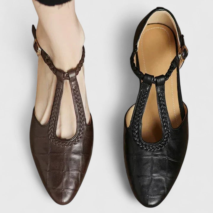 Damskie Buty Płaskie Z Paskiem T
