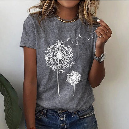Renate - Elegante camiseta de diente de león para un look único