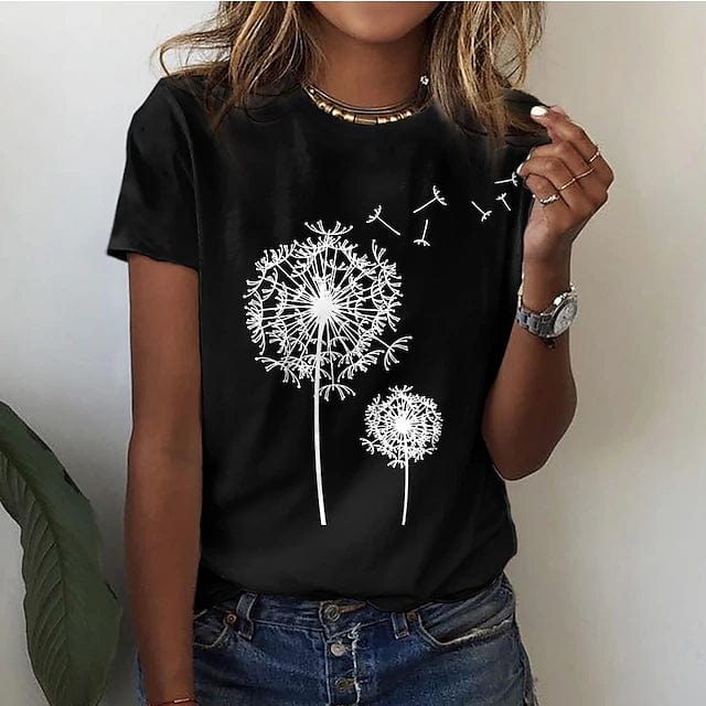 Renate - Elegante camiseta de diente de león para un look único