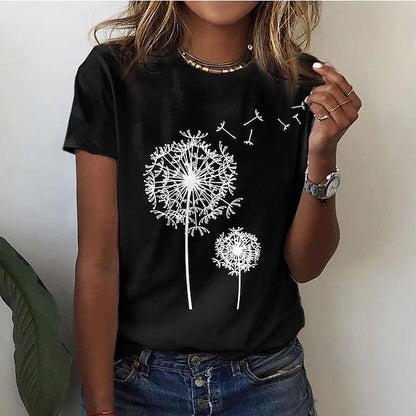 Renate - Elegante camiseta de diente de león para un look único