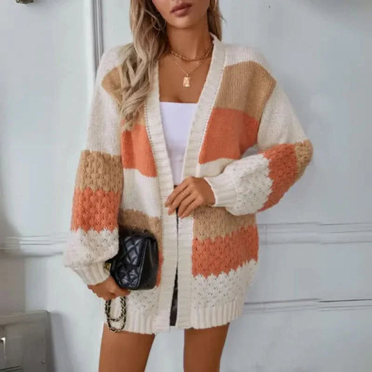 Cálido cárdigan de otoño que favorece la figura - cómodo para la mujer