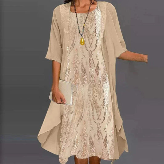 Vestido elegante con estampado único