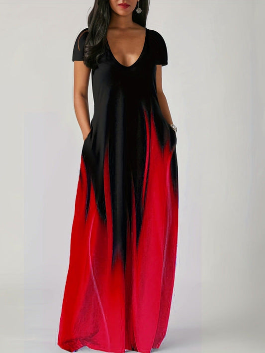 Vestido casual suelto con estampado