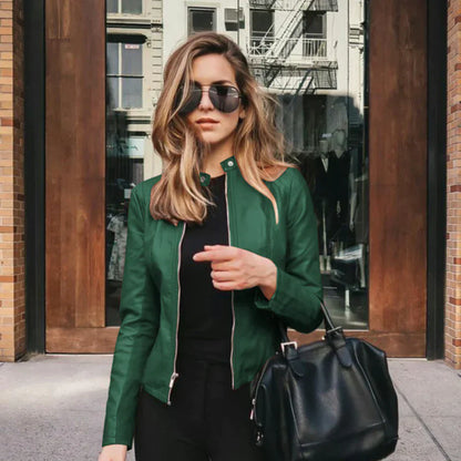 Chaqueta de cuero para mujer