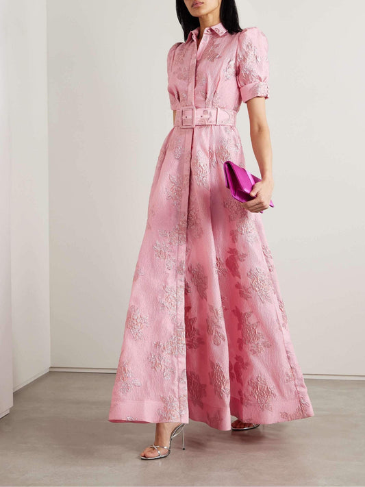 Vestido corto con mangas abullonadas y estampado floral