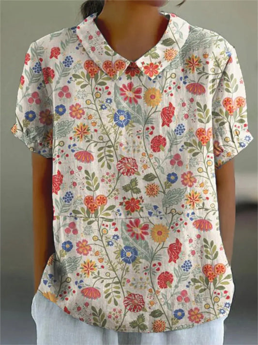 Anna - Camisa casual estampado floral mujer