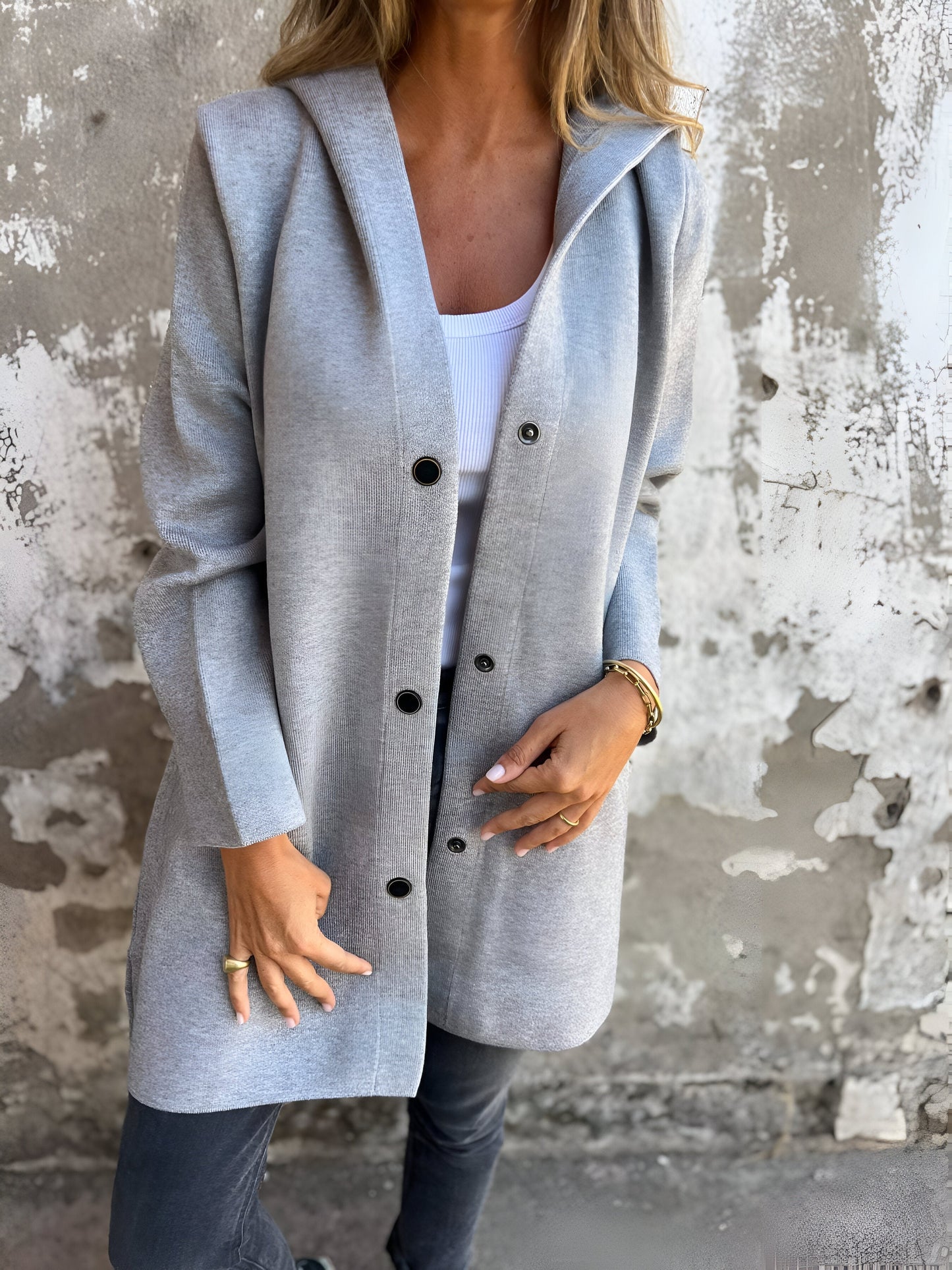 Chaqueta casual con capucha para mujer | Valma