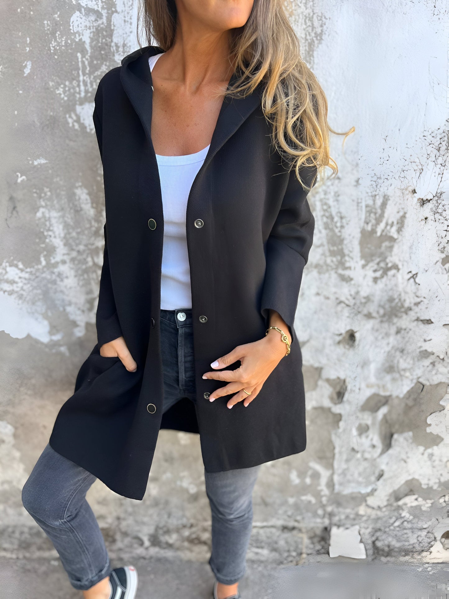 Chaqueta casual con capucha para mujer | Valma