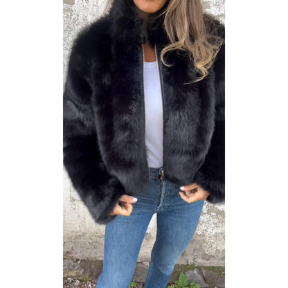 Clem | Chaqueta Bond PU con cuello alto y cremallera