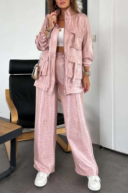 Violaine | Conjunto de chaqueta y pantalón oversize a la moda