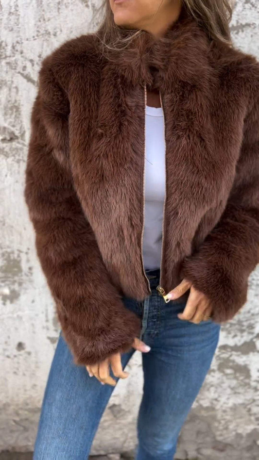 Chaqueta de invierno suave para mujer | Beige | Cálida y cómoda