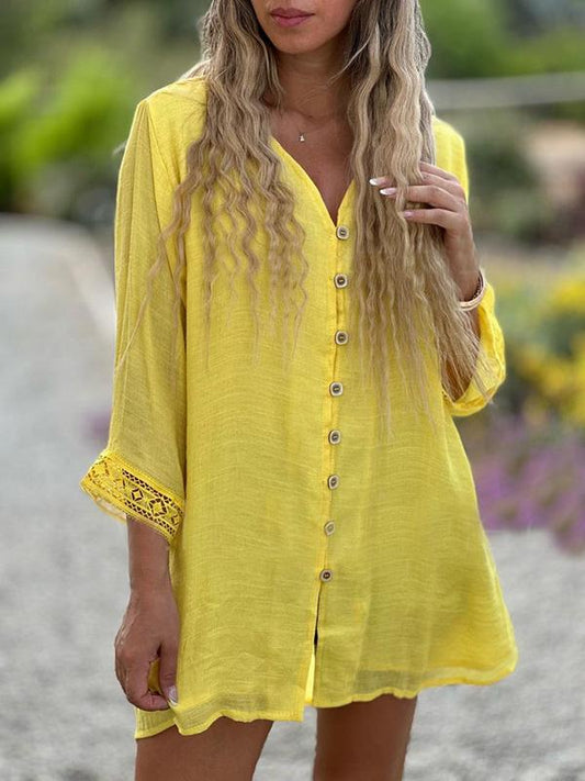 Candice - Blusa Chic Relajada con Mangas Largas