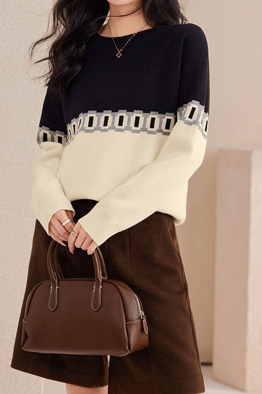 Jersey bicolor de moda