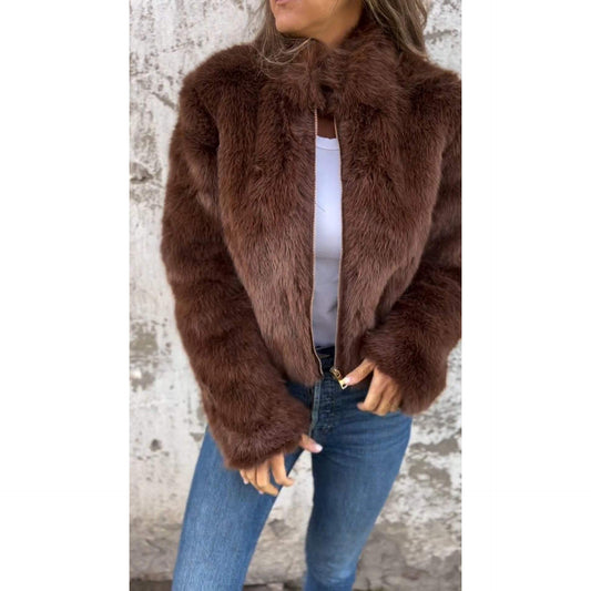 Clem | Chaqueta Bond PU con cuello alto y cremallera