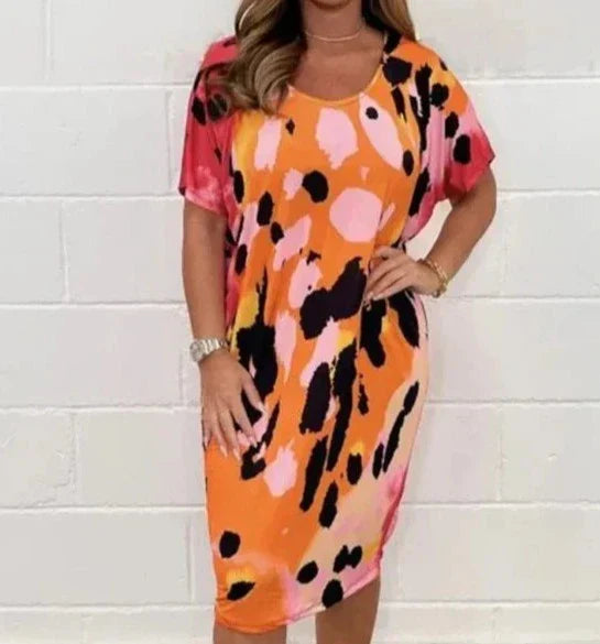 Cecile - Vestido informal con estampado de leopardo