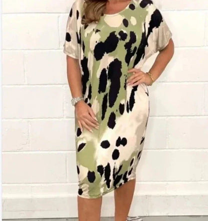 Cecile - Vestido informal con estampado de leopardo