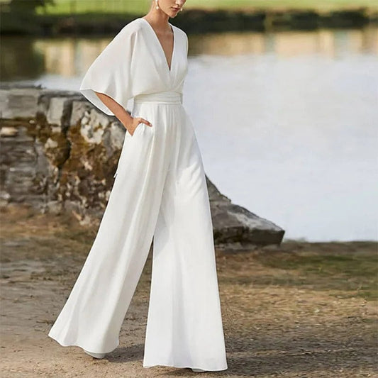 KAREN- Elegante mono con cuello en V