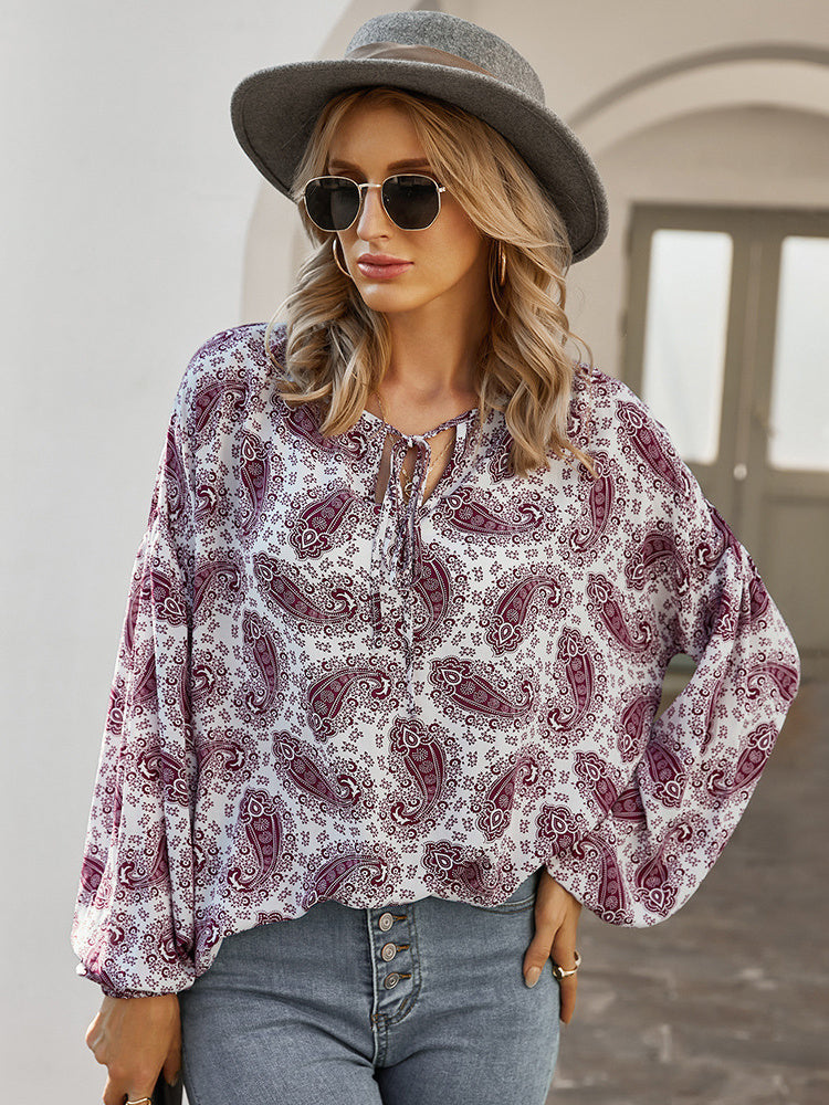 Casual Long Sleeve Loose Shirt Mujer