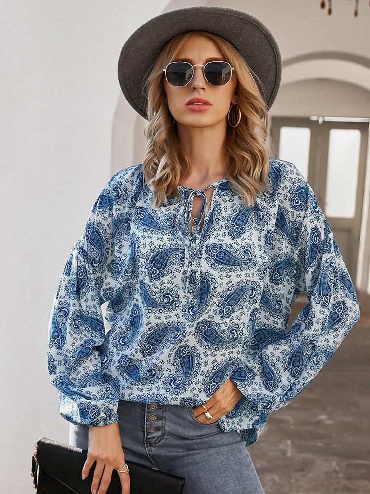 Casual Long Sleeve Loose Shirt Mujer