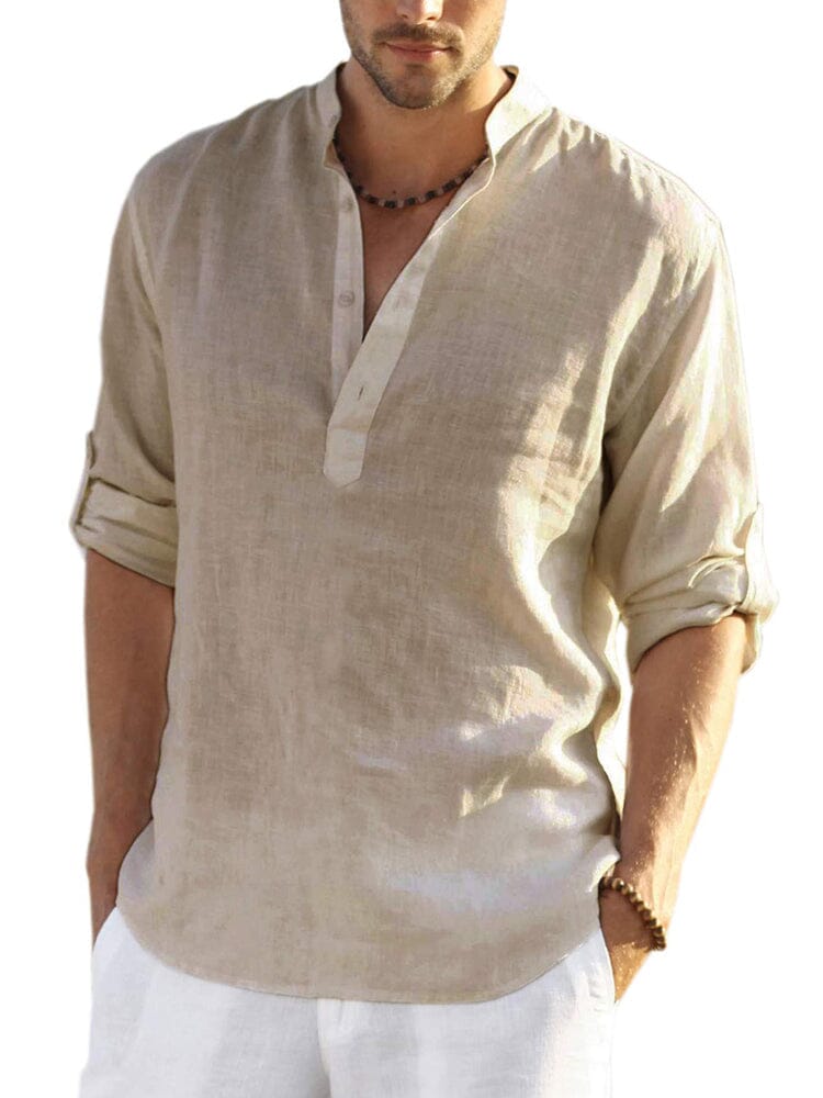 Męska Koszula V-Neck Casual