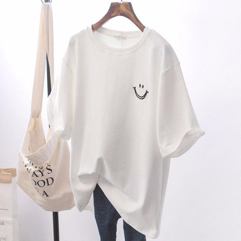 Estelle - Camiseta Casual Smiley Para Mujer - Relajada y Moderna