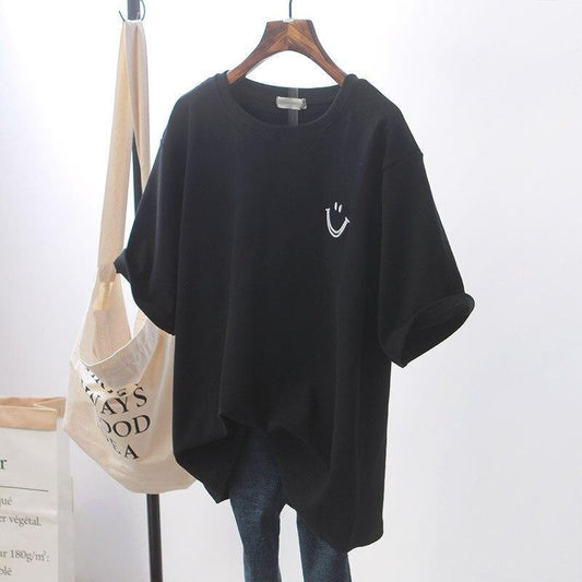 Estelle - Camiseta Casual Smiley Para Mujer - Relajada y Moderna