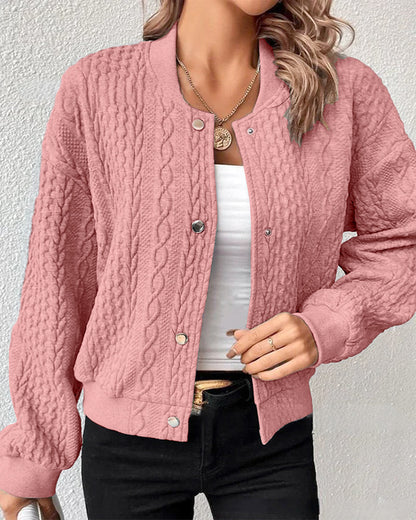 Rose | Chaqueta de punto para mujer con tapeta de botones