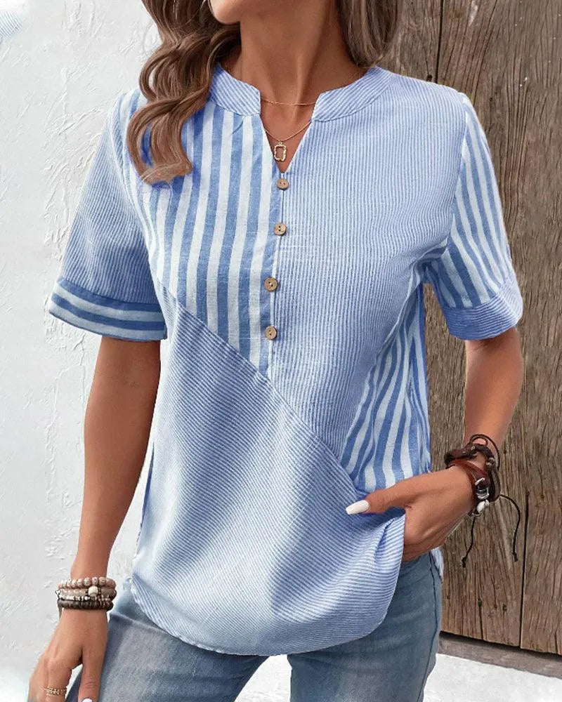 Blusa | Rayas | Algodón vaporoso | Perfecta para el día a día