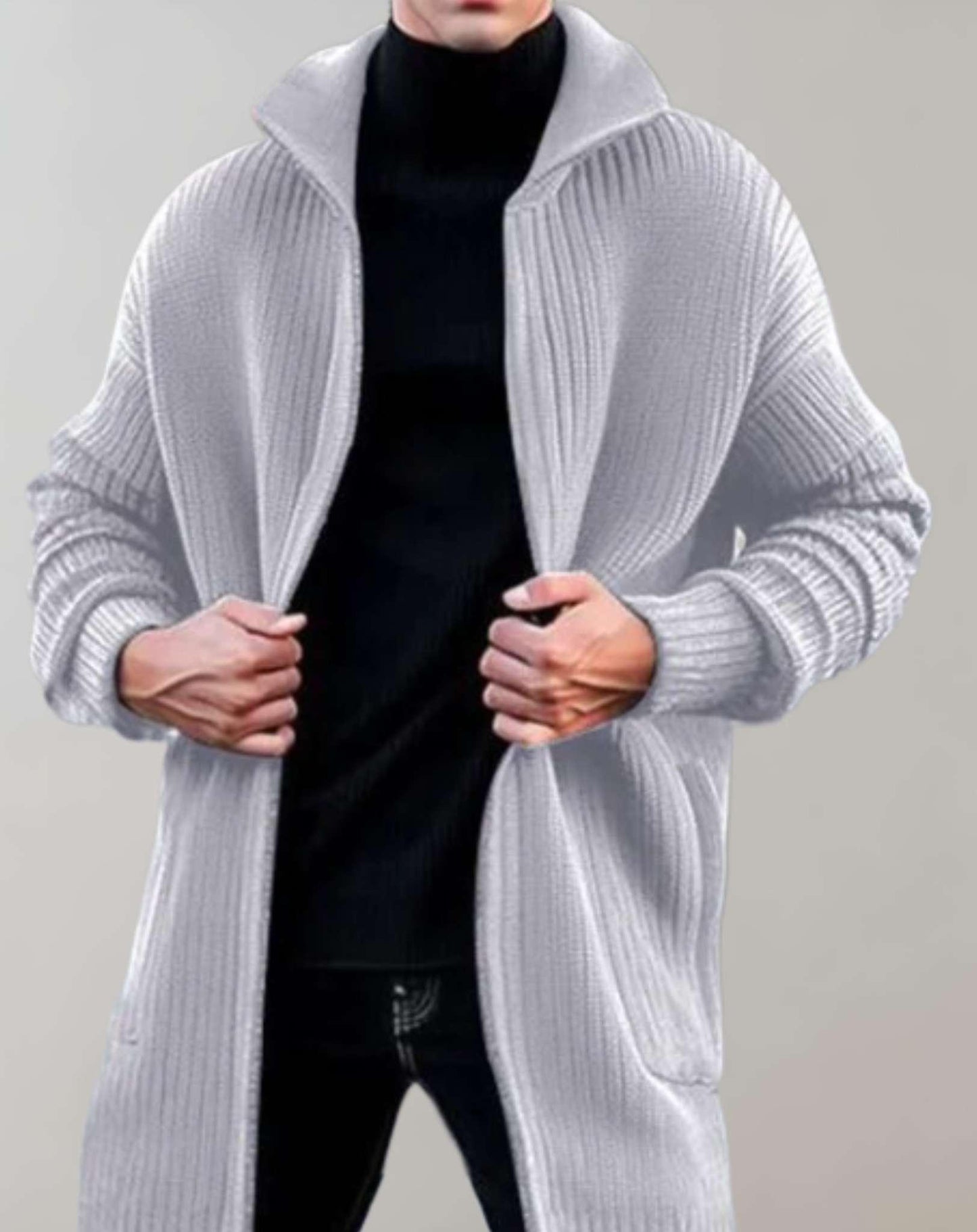 Friederich Cardigan | Chaqueta larga de punto para hombre