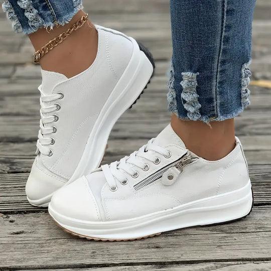 Lina Sneakers | Zapatillas de mujer con cordones y cierre de fricción