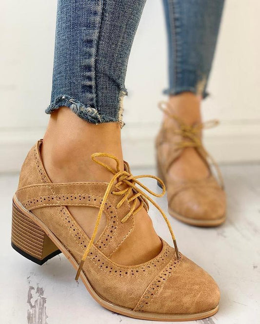 Elara - Botas de tacón vintage para mujer