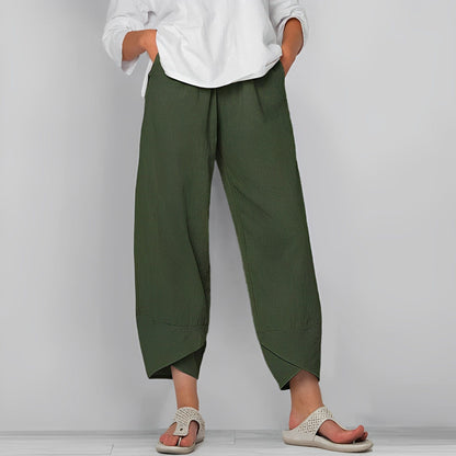 Pantalones informales de lino para mujer | Judit