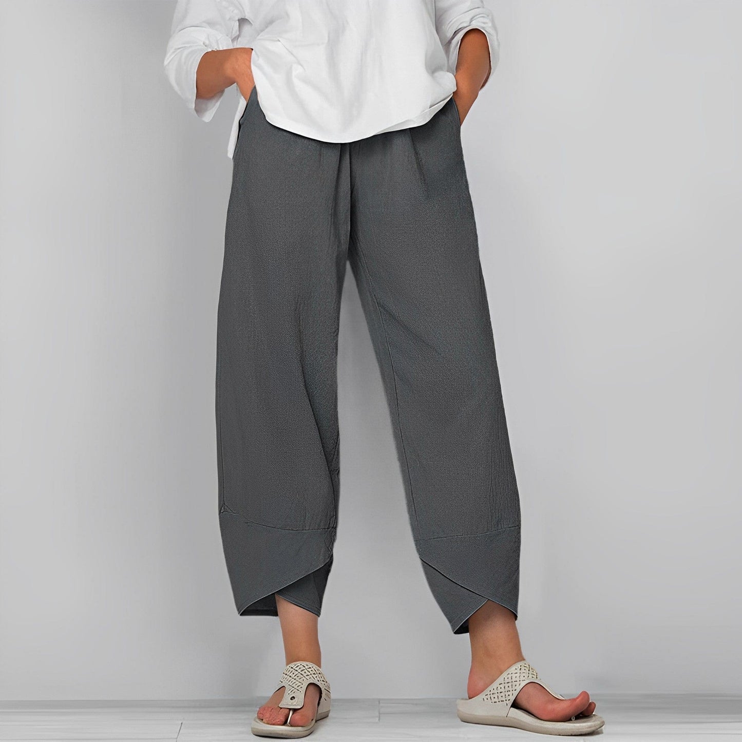 Pantalones informales de lino para mujer | Judit