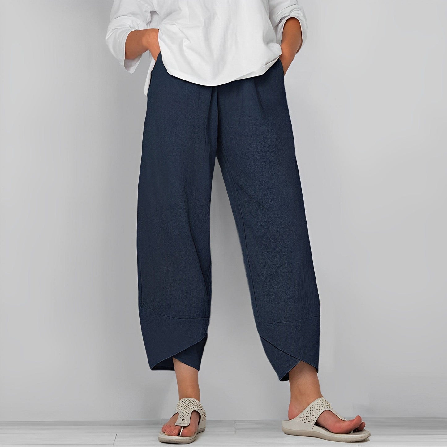 Pantalones informales de lino para mujer | Judit