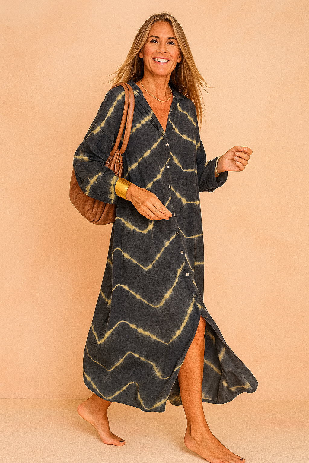 Damska Sukienka Maxi Tie-Dye