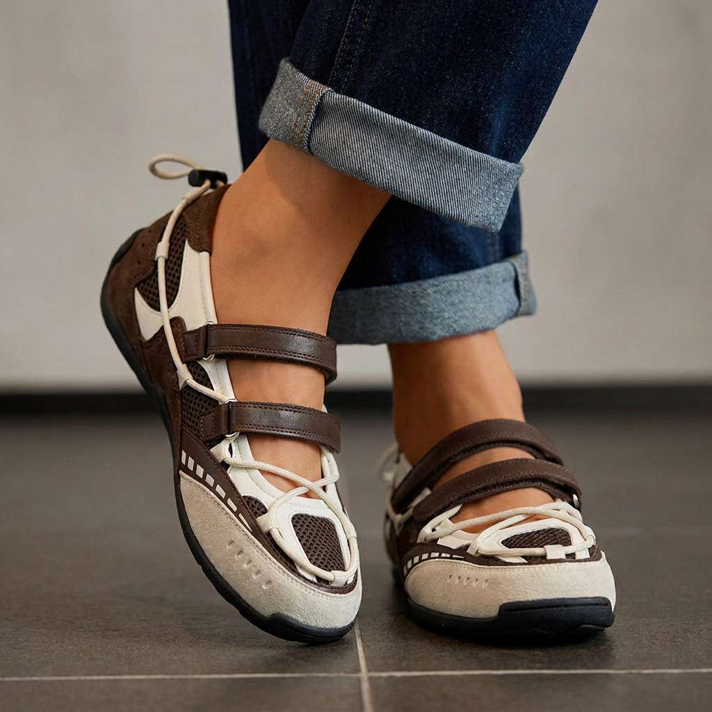 Damskie Casualowe Płaskie Buty Mary Jane