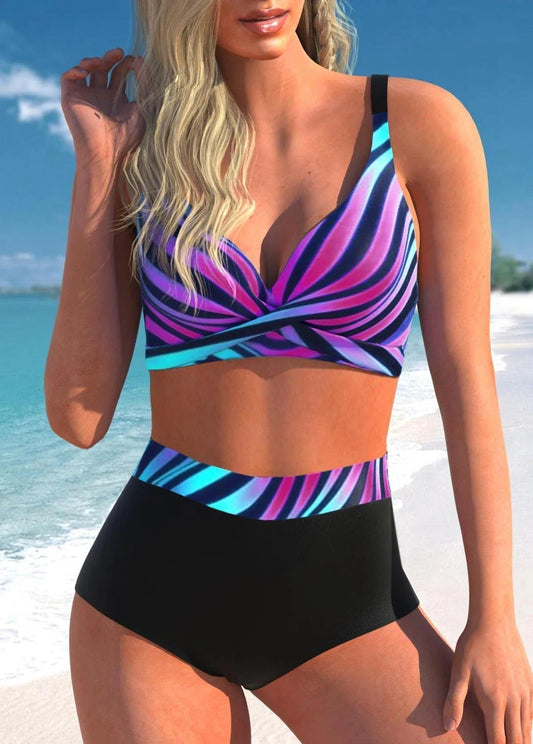 Bikini con lunares y rayas