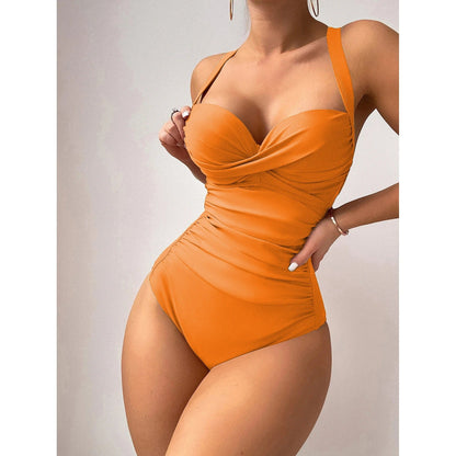 bikini de ����n pieza con frente torcido